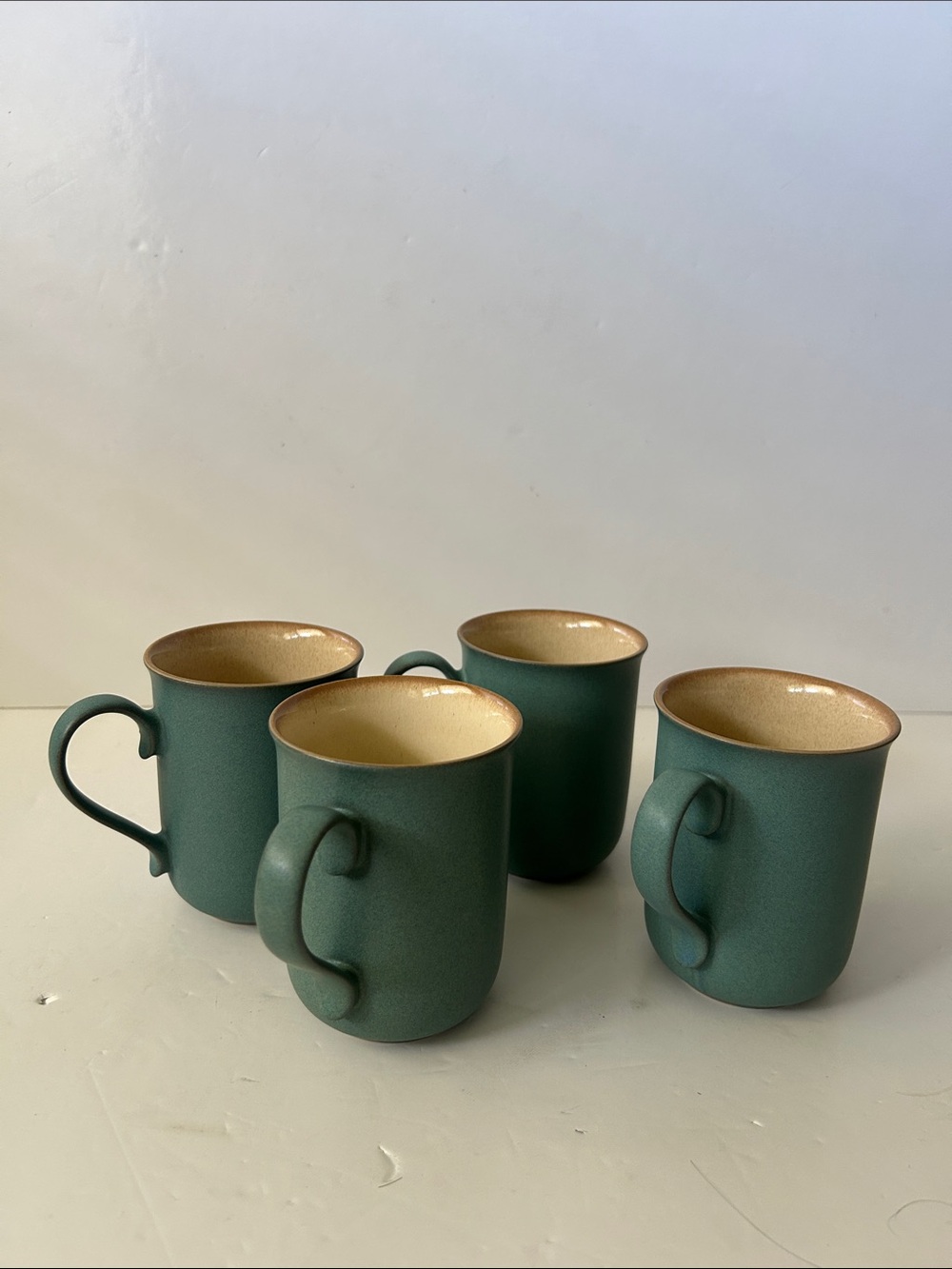 Denby Azure Ceramic Mugs- Set of 4